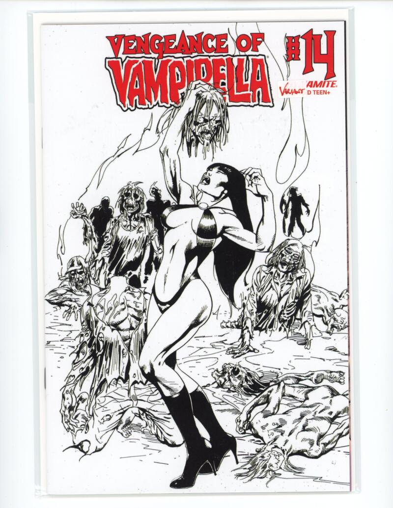 Vengeance of Vampirella #14 B&W Incentive Dynamite Comic Mint VARIANT - B16-45 Image 1
