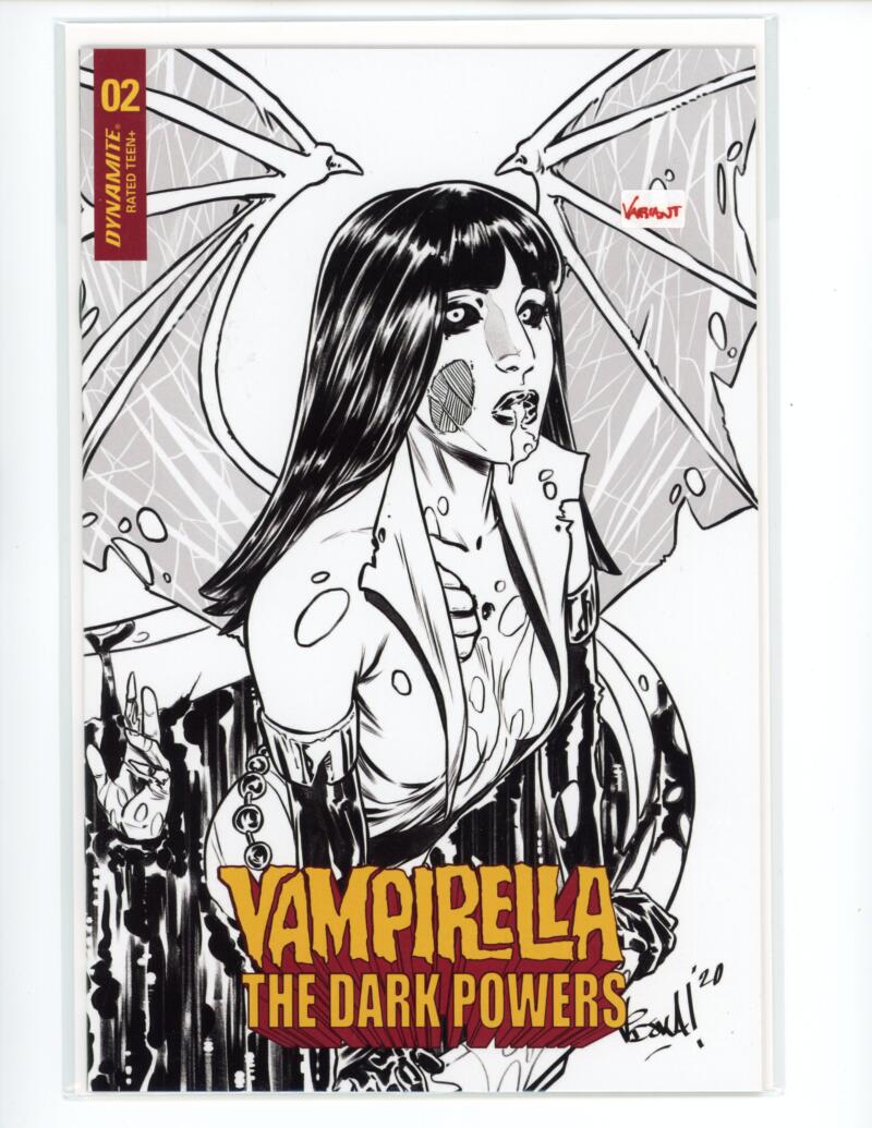 Vampirella The Dark Powers #2 B&W Incentive Dynamite Comic Mint VARIANT - B16-48 Image 1