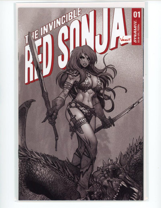 Invincible Red Sonja #1 2021 B&W Incentive Comic Mint VARIANT - B16-67 Image 1
