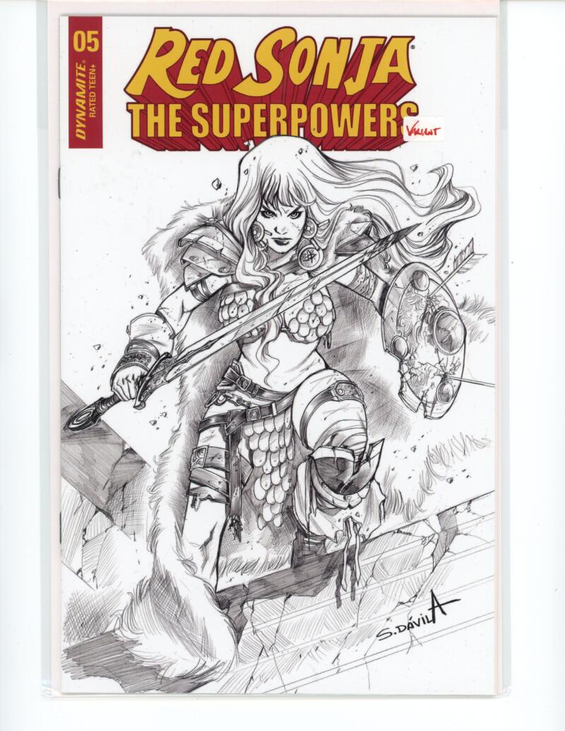 Red Sonja The Superpowers #5 2021 B&W Incentive Comic Mint VARIANT - B16-71 Image 1