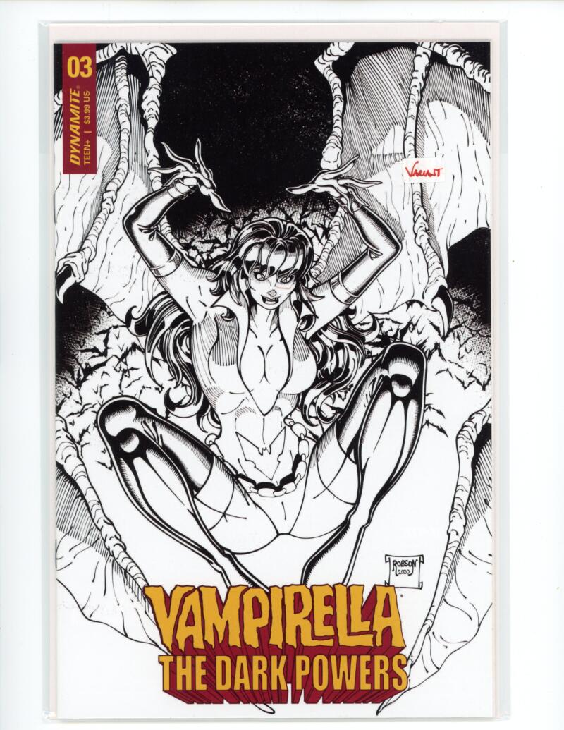 Vampirella Dark Powers #3 B&W Dynamite Incentive Comic Mint VARIANT - B16-88 Image 1