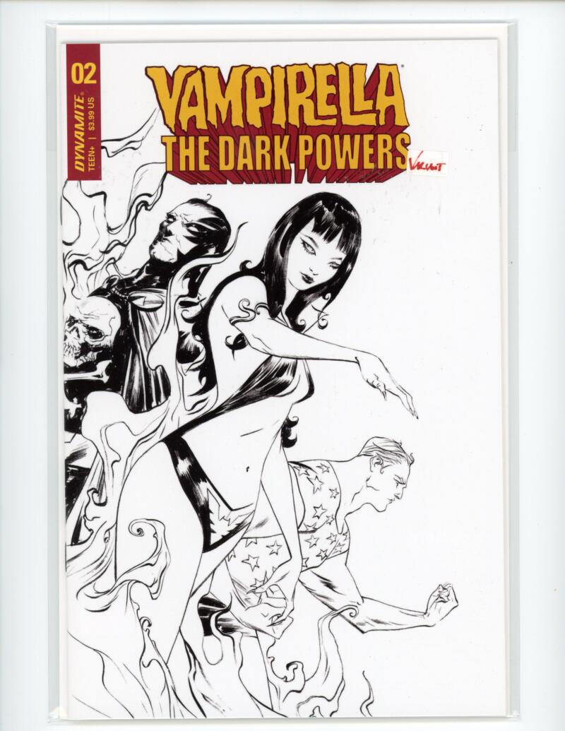 Vampirella The Dark Powers #2 B&W Dynamite Incentive Comic Mint VARIANT - B16-99 Image 1