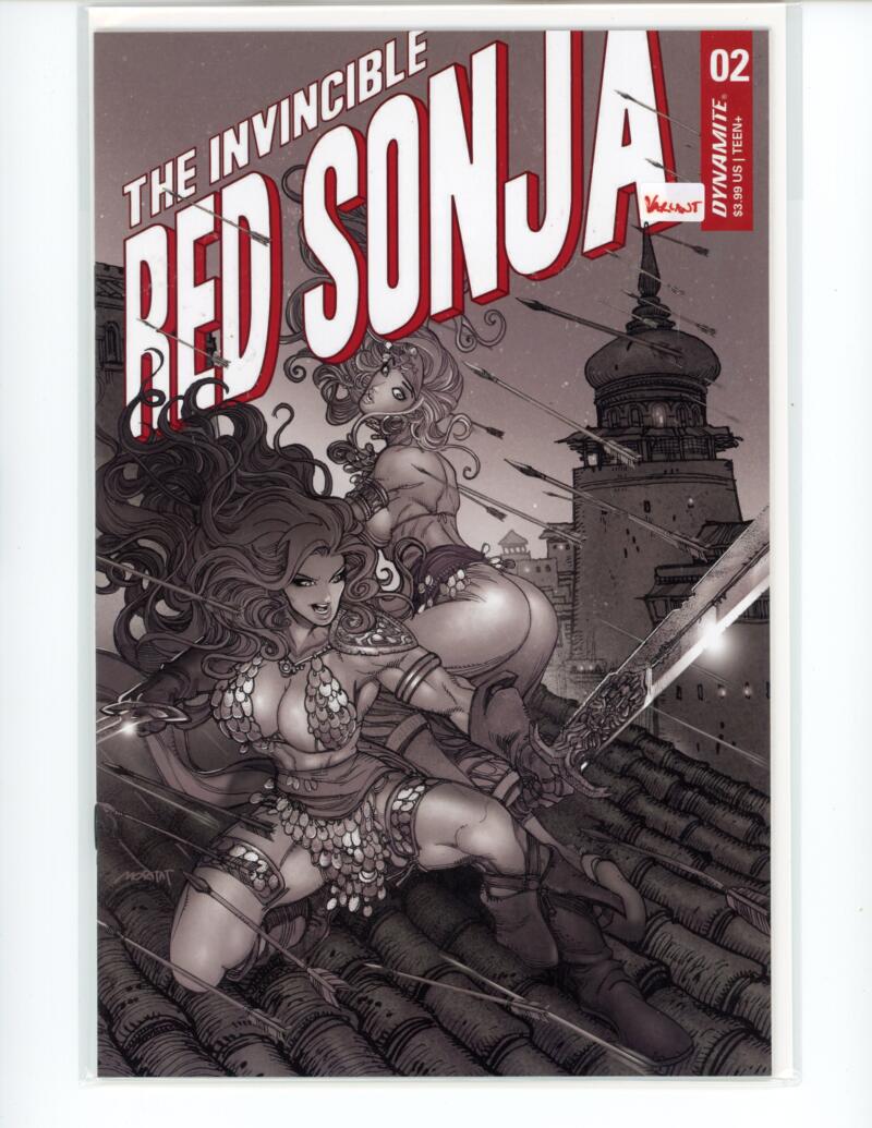 Invincible Red Sonja #2 Dynamite B&W Comic Mint VARIANT - B16-116 Image 1