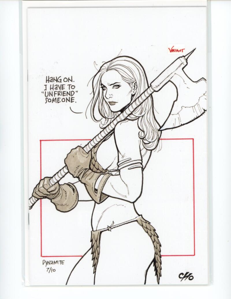 Invincible Red Sonja #2 B&W  Dynamite 2021 Comic Mint VARIANT - B16-118 Image 1