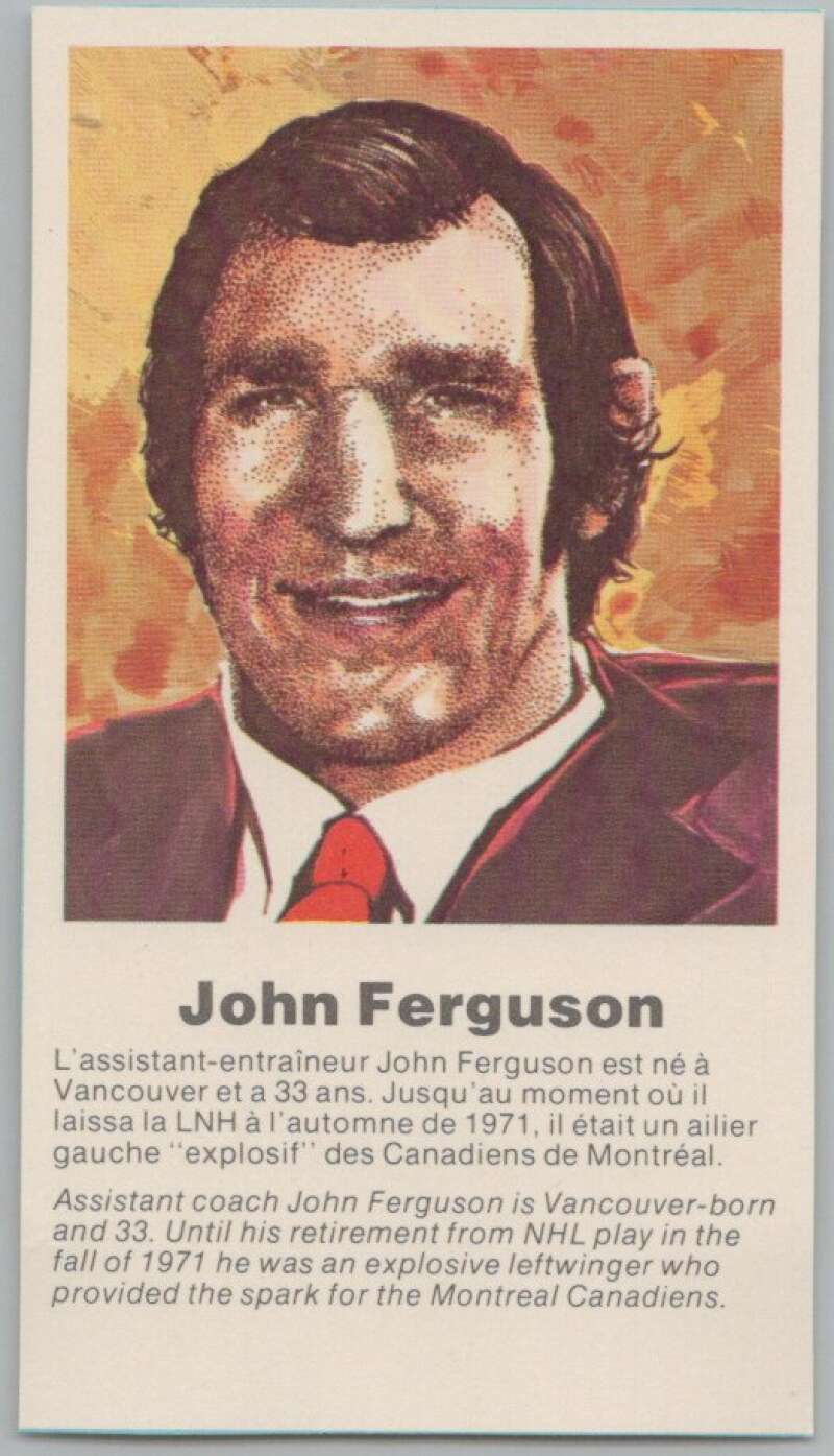 1972 Canada vs USSR Hockey John Ferguson V98721 Image 1