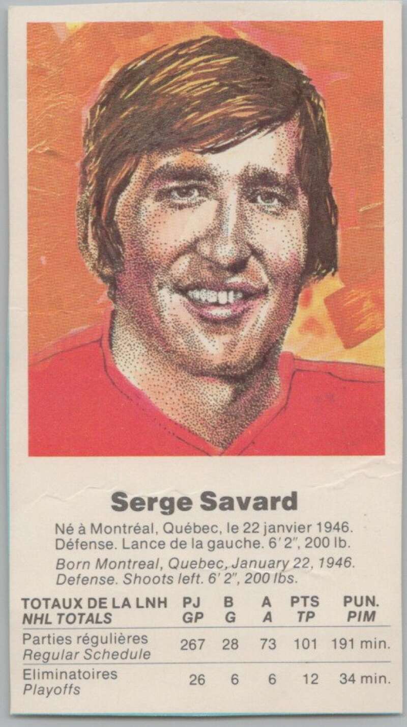 1972 Canada vs USSR Hockey Serge Savard V98725 Image 1