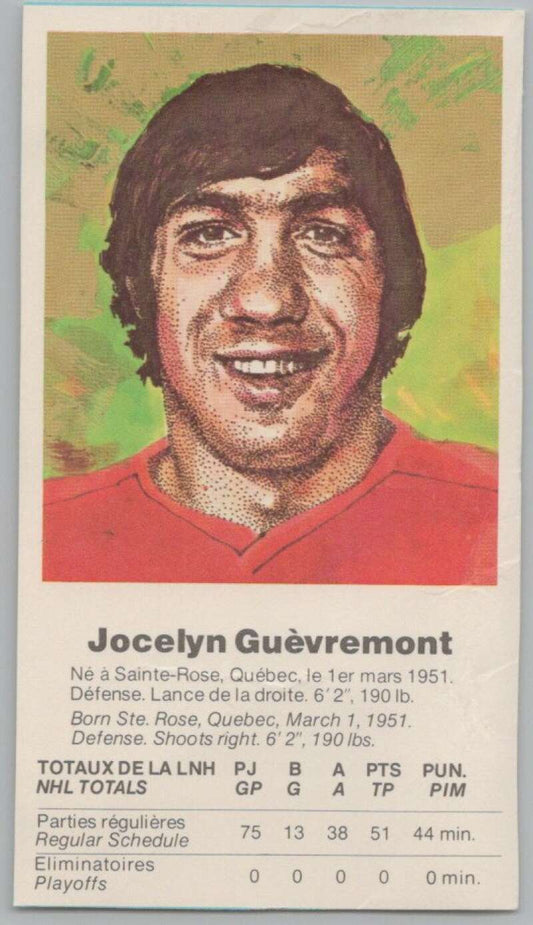 1972 Canada vs USSR Hockey Jocelyn Guevremont V98727 Image 1