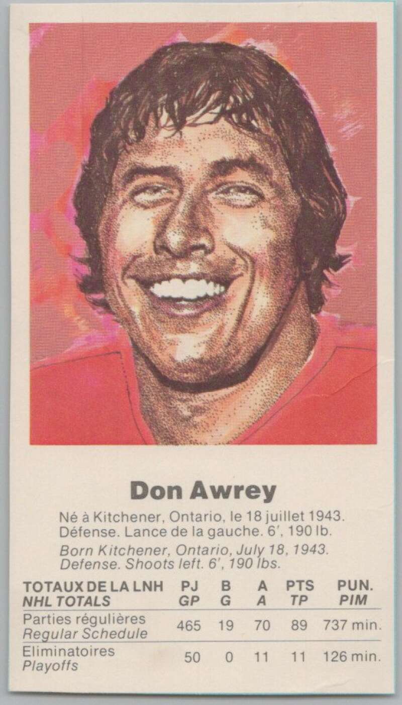 1972 Canada vs USSR Hockey Don Awrey V98729 Image 1