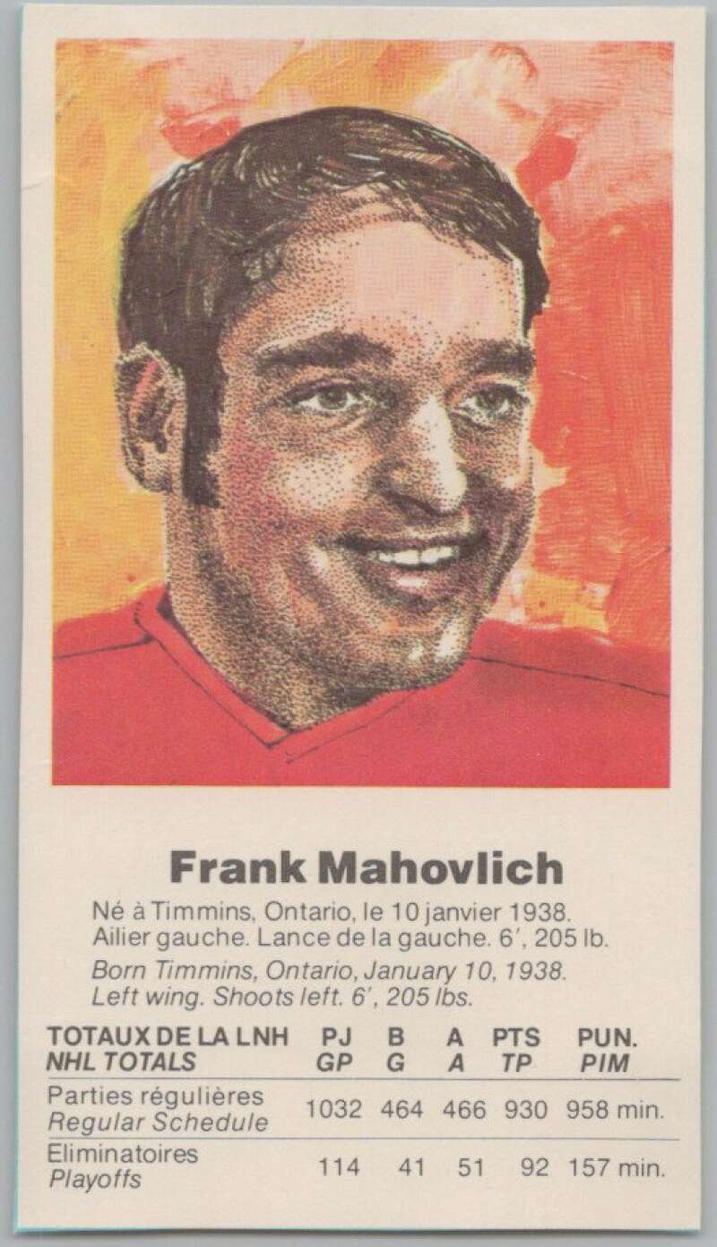 1972 Canada vs USSR Hockey Frank Mahovlich V98738 Image 1