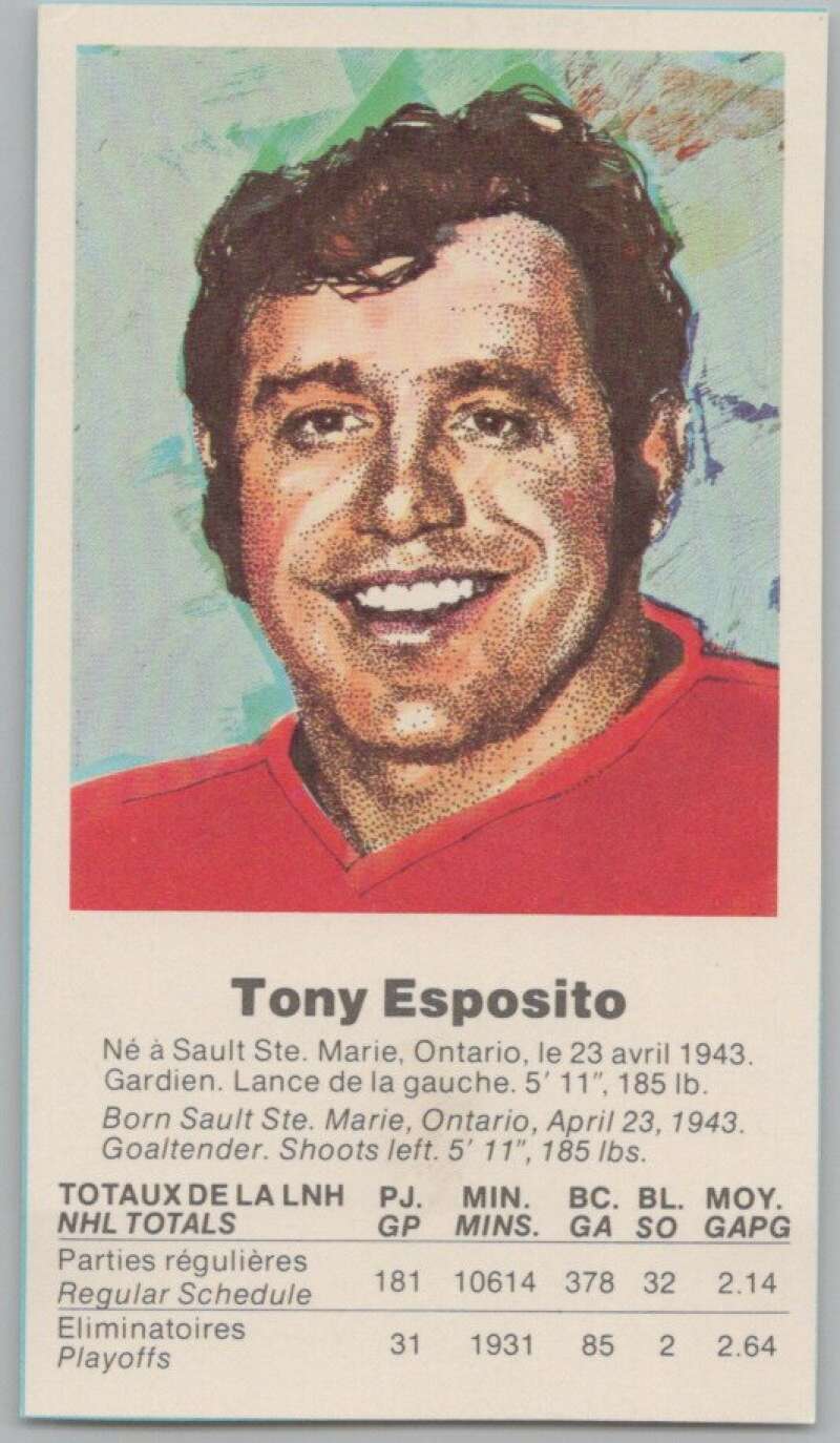 1972 Canada vs USSR Hockey Tony Esposito V98740 Image 1