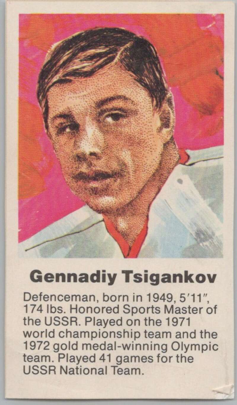 1972 Canada vs USSR Hockey Gennadiy Tsigankov V98759 Image 1