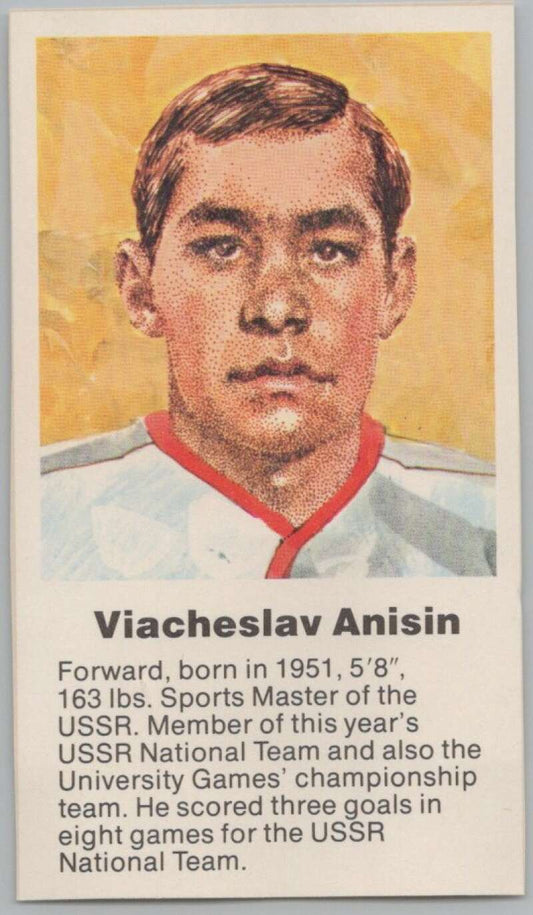 1972 Canada vs USSR Hockey Viacheslav Anisin V98765 Image 1