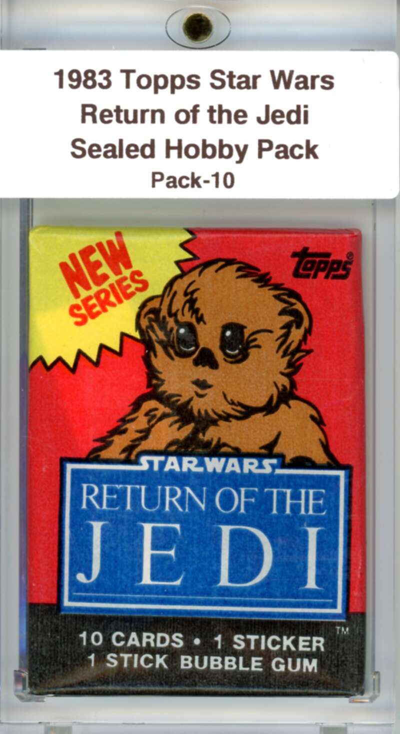 1983 Star Wars Return of the Jedi Sealed Hobby Pack Ewok -  SPK 10 Image 1