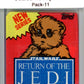 1983 Star Wars Return of the Jedi Sealed Hobby Pack Ewok -  SPK 11 Image 1