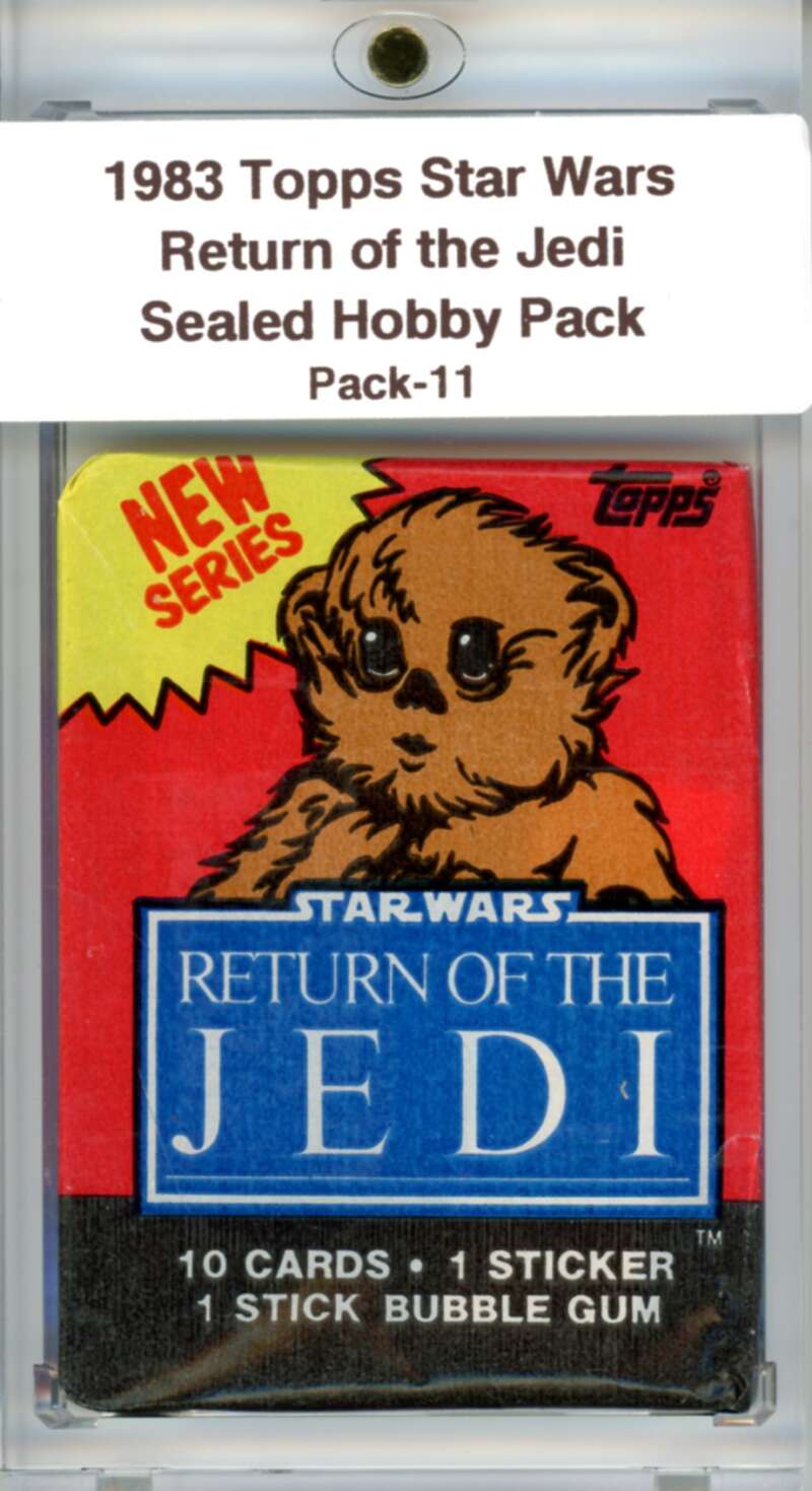 1983 Star Wars Return of the Jedi Sealed Hobby Pack Ewok -  SPK 11 Image 1