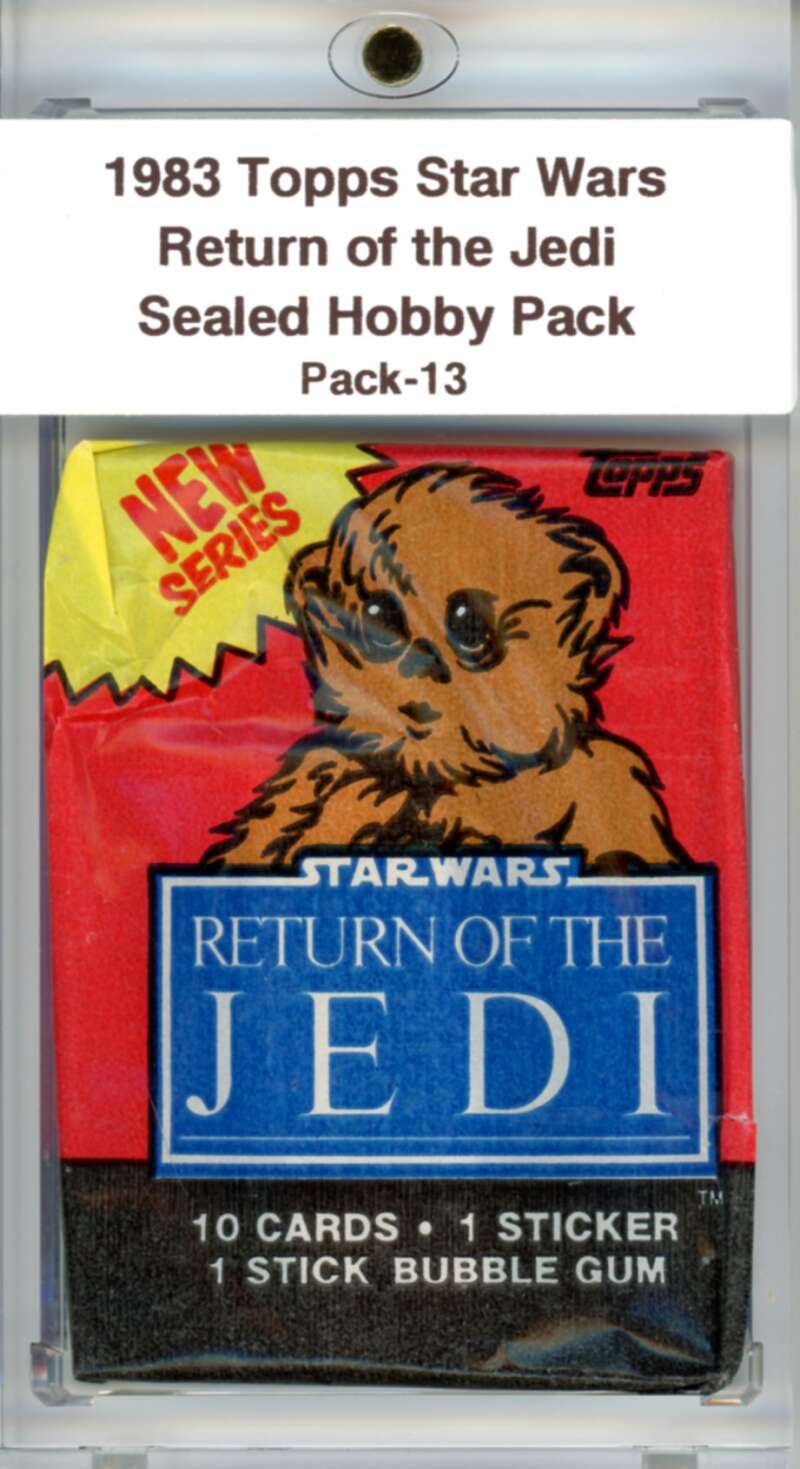 1983 Star Wars Return of the Jedi Sealed Hobby Pack Ewok -  SPK 13 Image 1