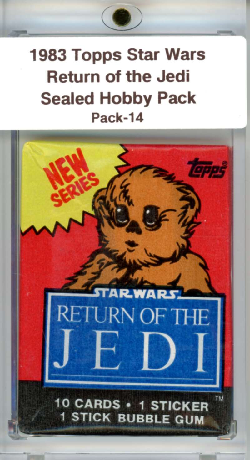 1983 Star Wars Return of the Jedi Sealed Hobby Pack Ewok -  SPK 14 Image 1