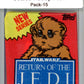 1983 Star Wars Return of the Jedi Sealed Hobby Pack Ewok -  SPK 15 Image 1