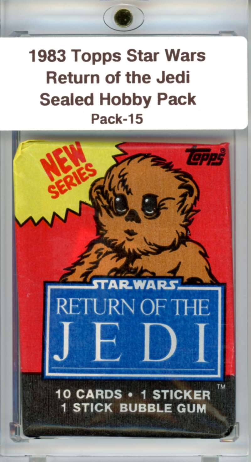 1983 Star Wars Return of the Jedi Sealed Hobby Pack Ewok -  SPK 15 Image 1