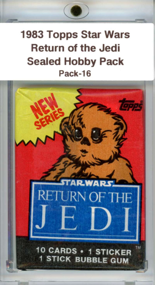 1983 Star Wars Return of the Jedi Sealed Hobby Pack Ewok -  SPK 16 Image 1