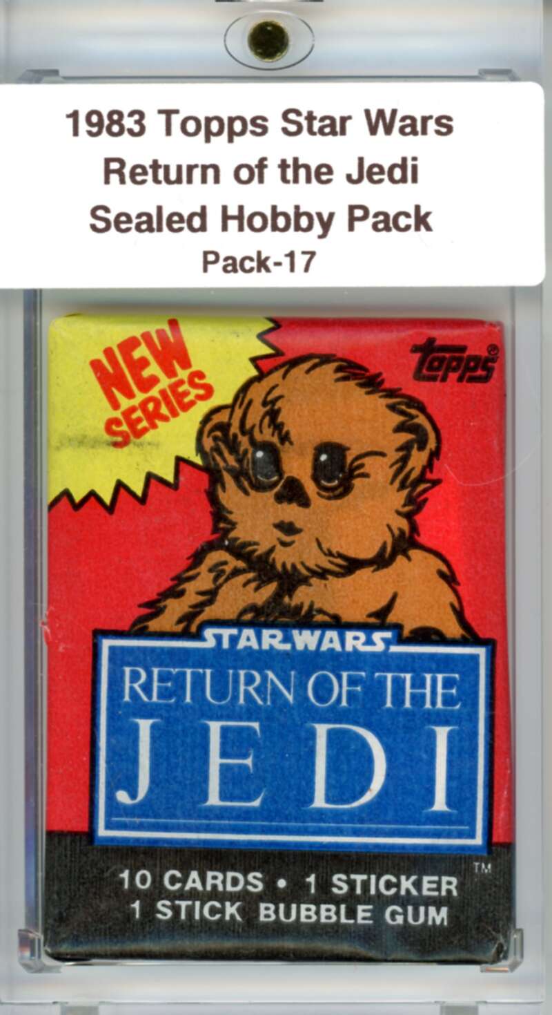 1983 Star Wars Return of the Jedi Sealed Hobby Pack Ewok -  SPK 17 Image 1