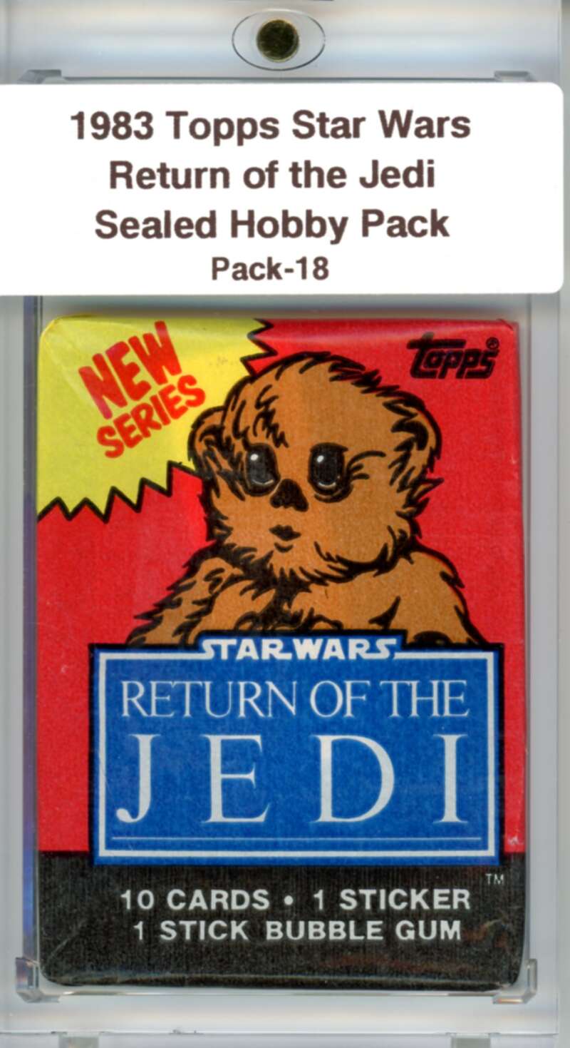 1983 Star Wars Return of the Jedi Sealed Hobby Pack Ewok -  SPK 18 Image 1