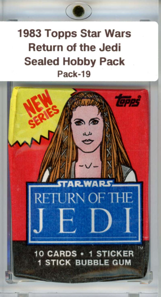 1983 Star Wars Return of the Jedi Sealed Hobby Pack Leia -  SPK 19 Image 1