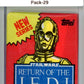 1983 Star Wars Return of the Jedi Sealed Hobby Pack C3PO -  SPK 29 Image 1