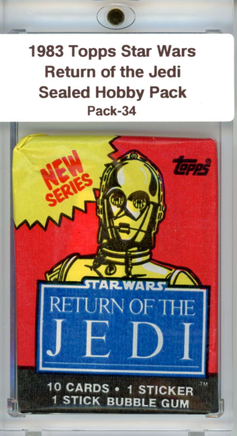 1983 Star Wars Return of the Jedi Sealed Hobby Pack C3PO -  SPK 34 Image 1