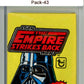 1980 Star Wars Empire Strikes Back Sealed Hobby Pack Vader -  SPK 43 Image 1