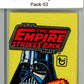 1980 Star Wars Empire Strikes Back Sealed Hobby Pack Vador -  SPK 53 Image 1