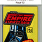 1980 Star Wars Empire Strikes Back Sealed Hobby Pack Vador -  SPK 72 Image 1