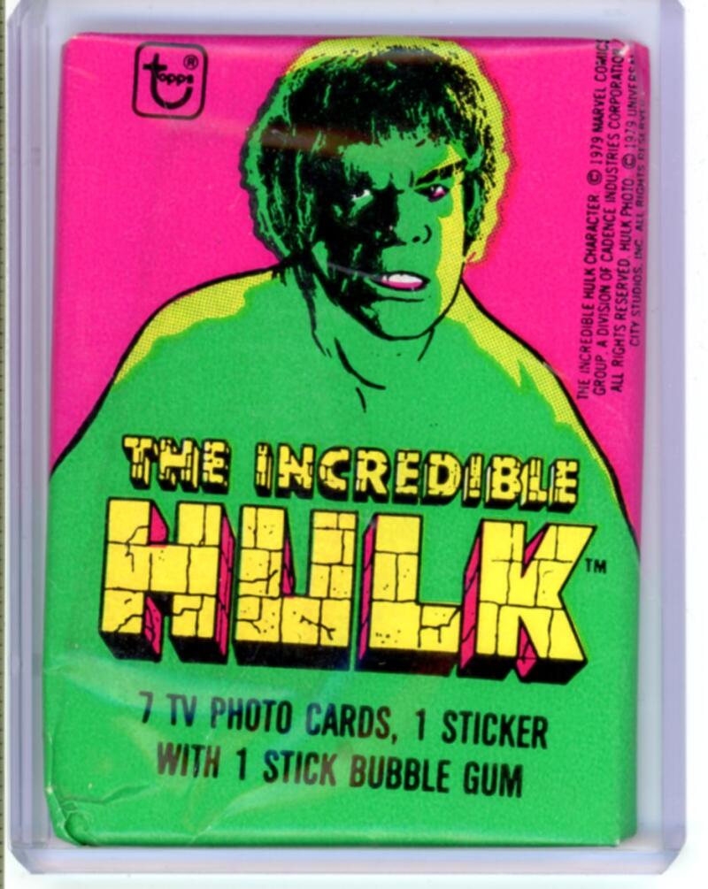 1979 Topps Incredible Hulk Sealed Vintage Hobby Wax Pack Box Fresh - SPK 121 Image 1