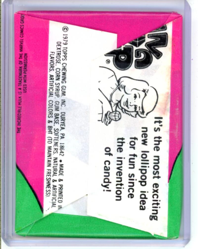 1979 Topps Incredible Hulk Sealed Vintage Hobby Wax Pack Box Fresh - SPK 121 Image 2