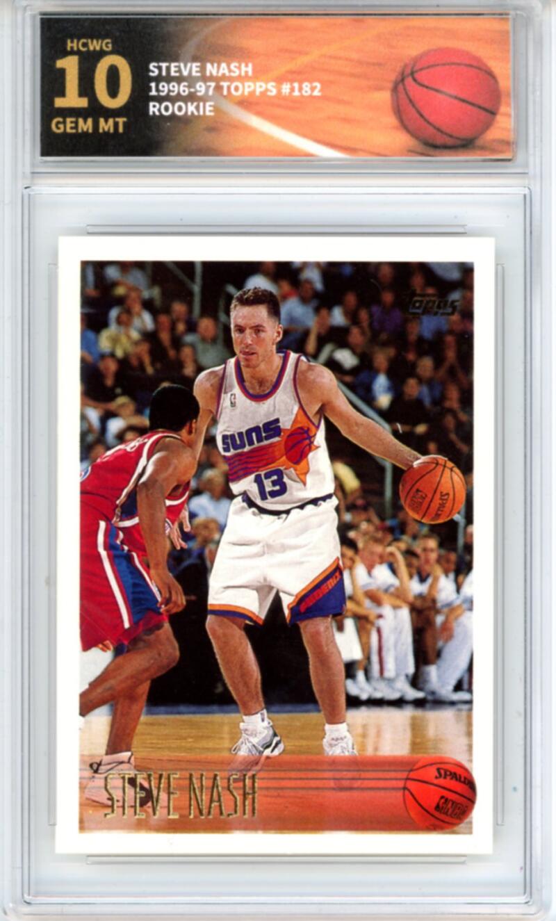 1996-97 Topps #182 Steve Nash RC Rookie Basketball - Graded HCWG 10 Image 1