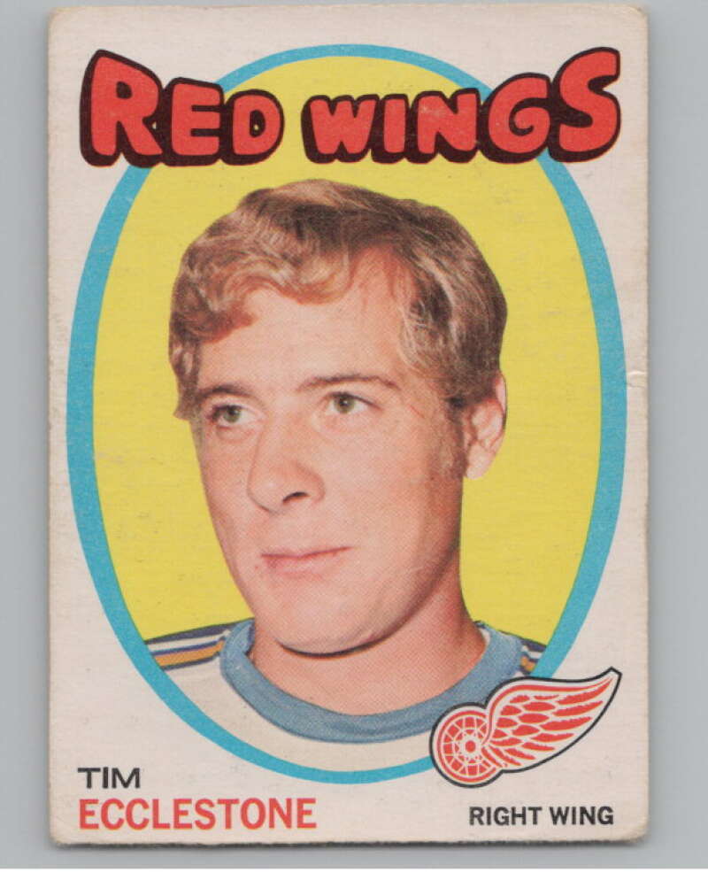 1971-72 O-Pee-Chee #52 Tim Ecclestone  Detroit Red Wings  V99019 Image 1