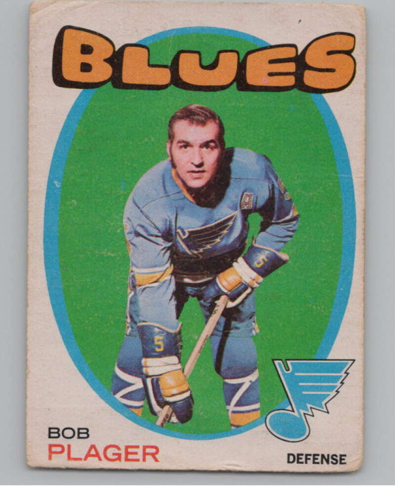 1971-72 O-Pee-Chee #103 Bob Plager UER  St. Louis Blues  V99024 Image 1