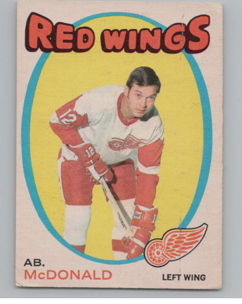1971-72 O-Pee-Chee #134 Ab McDonald  Detroit Red Wings  V99027 Image 1