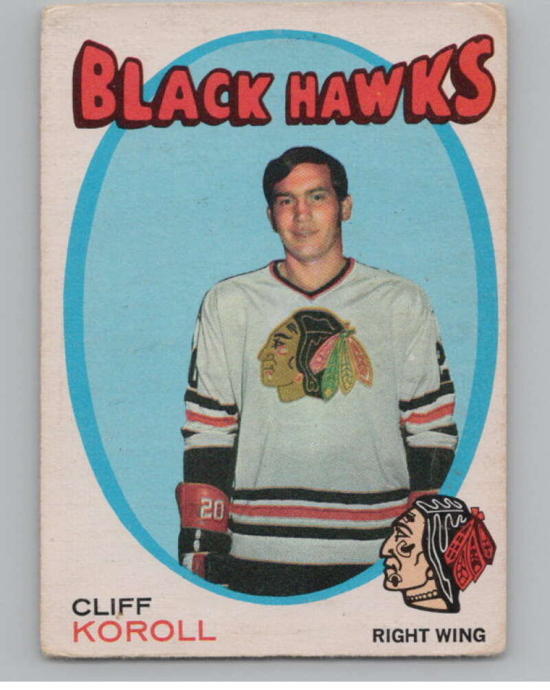 1971-72 O-Pee-Chee #209 Cliff Koroll  Chicago Blackhawks  V99043 Image 1