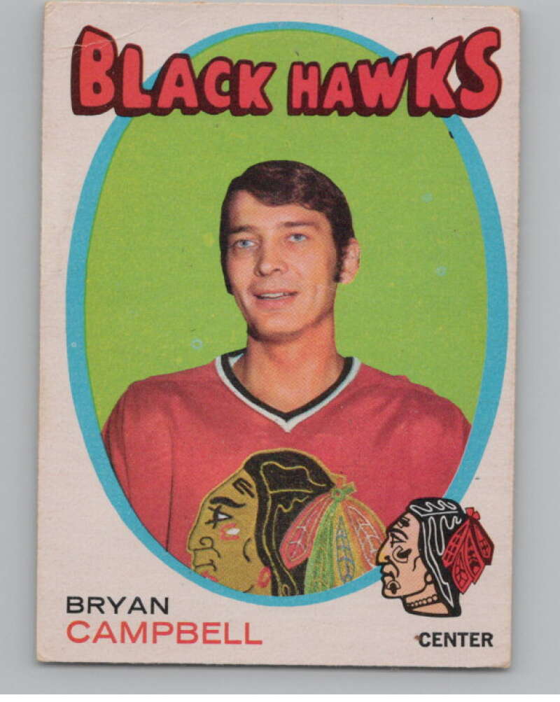 1971-72 O-Pee-Chee #214 Bryan Campbell  Chicago Blackhawks  V99047 Image 1