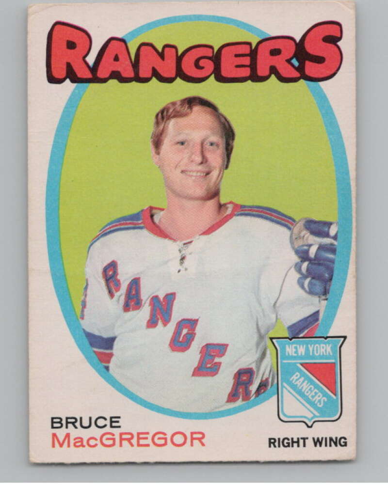 1971-72 O-Pee-Chee #216 Bruce MacGregor  New York Rangers  V99049 Image 1
