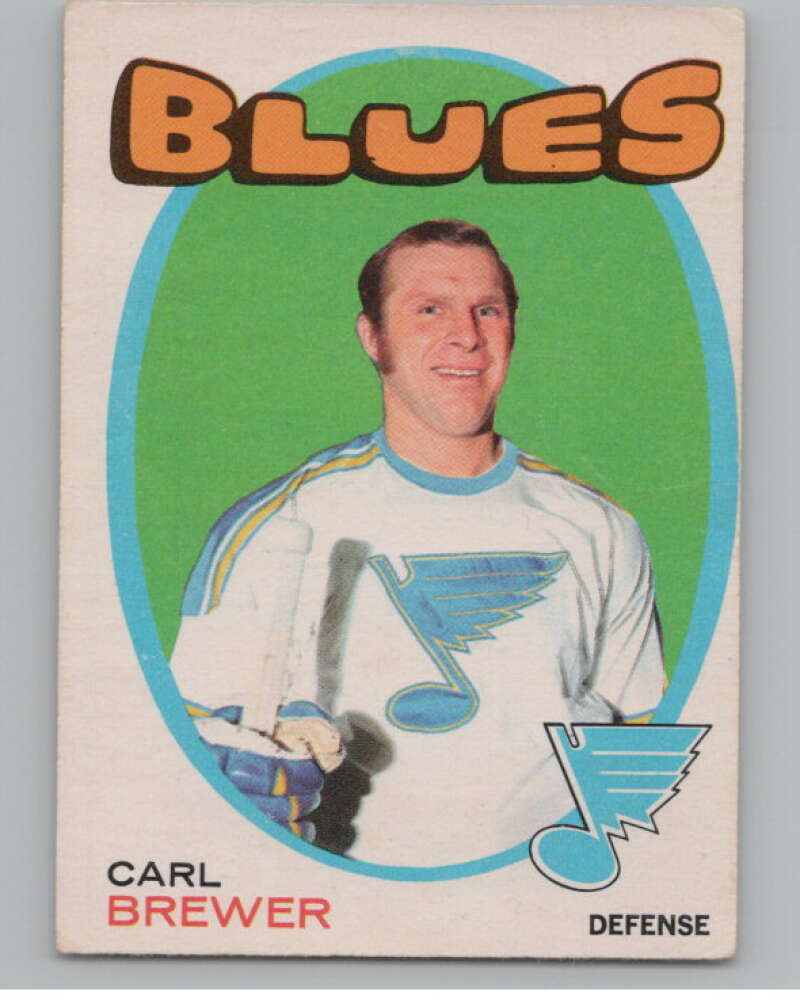 1971-72 O-Pee-Chee #222 Carl Brewer  St. Louis Blues  V99053 Image 1