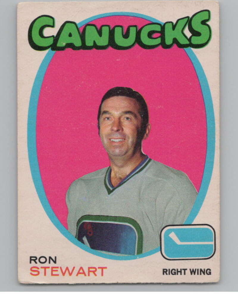1971-72 O-Pee-Chee #236 Ron Stewart  Vancouver Canucks  V99057 Image 1