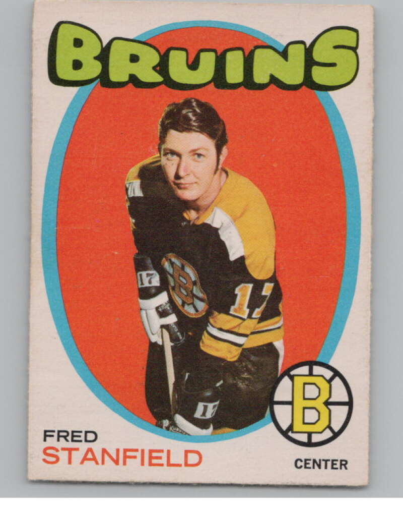 1971-72 O-Pee-Chee #7 Fred Stanfield  Boston Bruins  V99068 Image 1