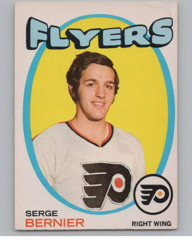 1971-72 O-Pee-Chee #19 Serge Bernier  RC Rookie Philadelphia Flyers  V99078 Image 1