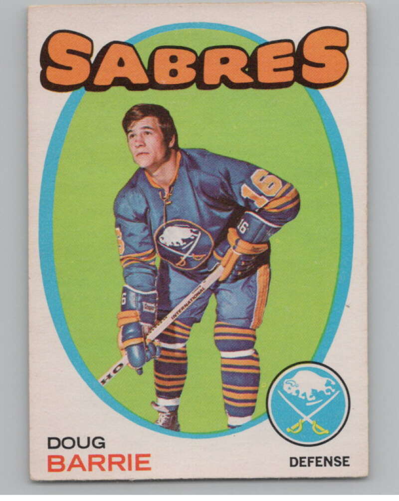 1971-72 O-Pee-Chee #22 Doug Barrie  RC Rookie Buffalo Sabres  V99080 Image 1