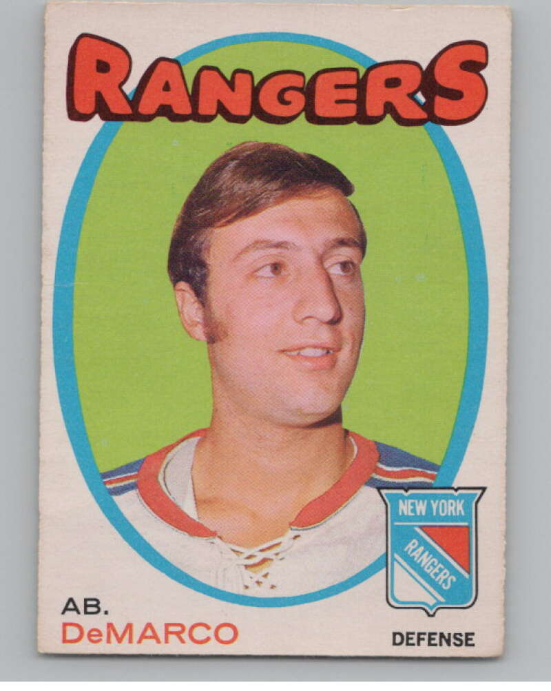 1971-72 O-Pee-Chee #90 Ab DeMarco  RC Rookie New York Rangers  V99123 Image 1