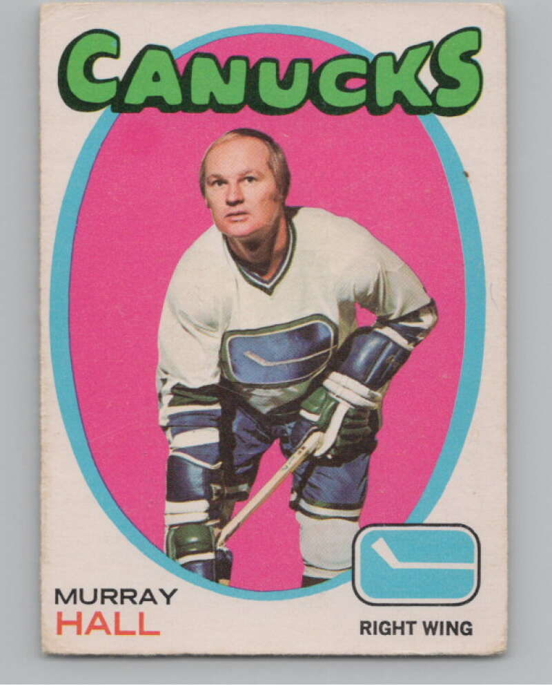 1971-72 O-Pee-Chee #109 Murray Hall  Vancouver Canucks  V99137 Image 1