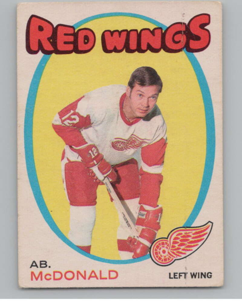 1971-72 O-Pee-Chee #134 Ab McDonald  Detroit Red Wings  V99148 Image 1