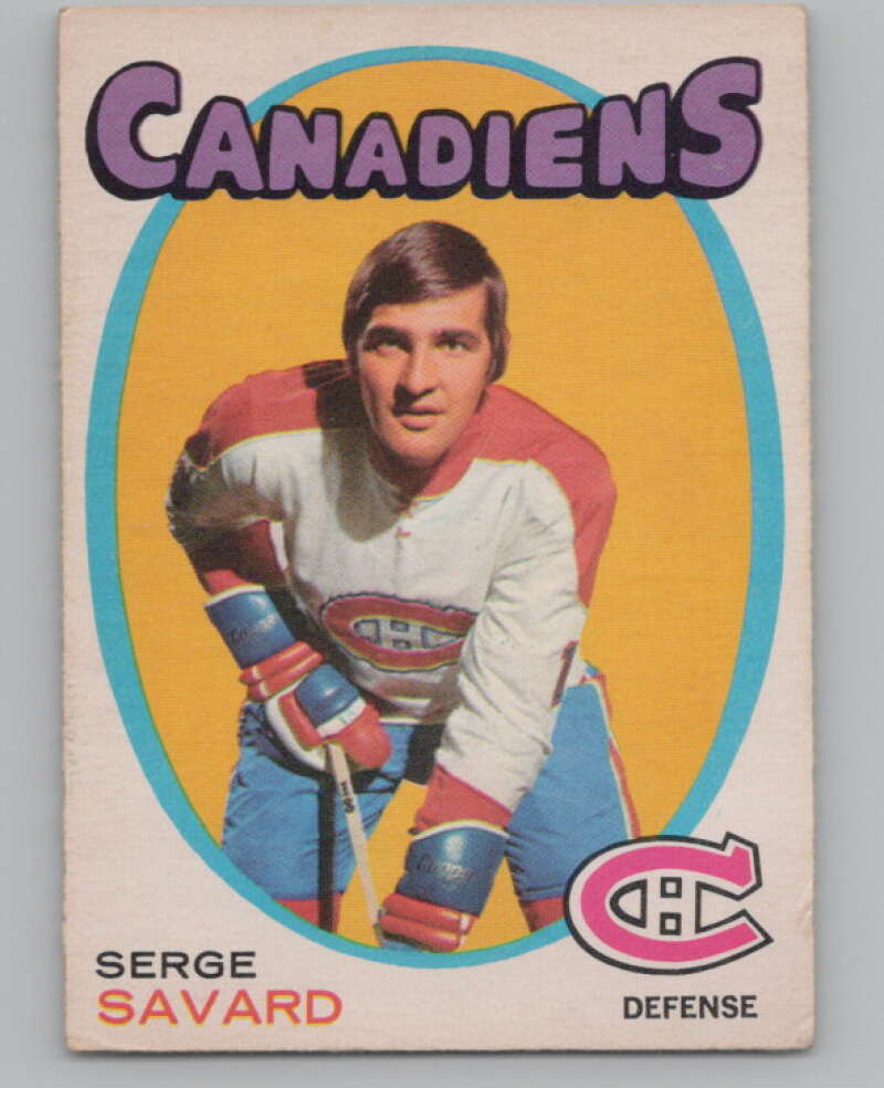 1971-72 O-Pee-Chee #143 Serge Savard  Montreal Canadiens  V99155 Image 1